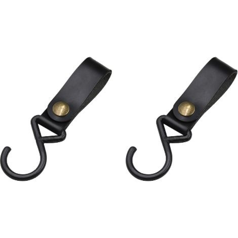 Lot de 2 accessoires de sport de plein air, crochet en cuir type S pour le camping et la cuisine (1/5)