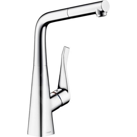 Mitigeur de cuisine monobloc 320 METRIS DN 15, avec sBox, bec extractible chromé (1/5)