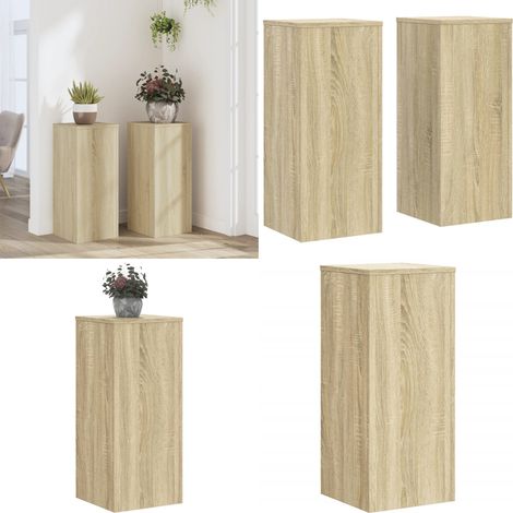 Pflanzenständer 2 Stk. Sonoma-Eiche 30x30x70 cm Holzwerkstoff - Blumenständer - Pflanzenständer - Indoor Pflanzenständer - Wohnzimmerdeko - Dekoration - Home & Living (1/5)