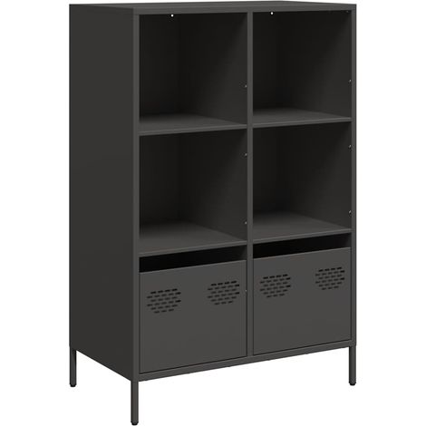 Maison Exclusive - Buffet haut noir 68x39x103,5 cm acier (1/5)