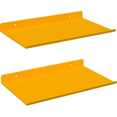 Maison Exclusive - Schwebendes Regal 2 pcs Senfgelb 30 x 18 x 2,5