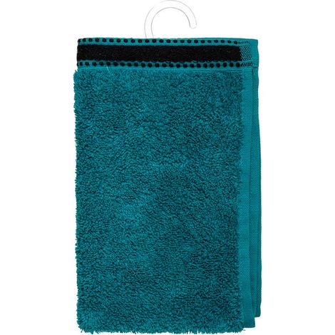 Serviette De Bain Premium Couleur Vert Pétrole 30x50cm (1/3)