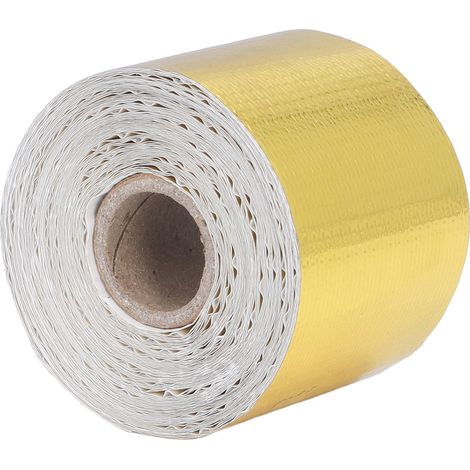 Bande thermique auto-collante alu reflecteur chaleur resistance dur pour tuyau auto 50mm x 10m or 1 piece (1/5)