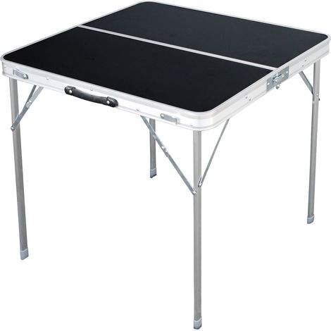Campingtisch klappbar schwarz Alu 80x80x70cm-MMC330883B