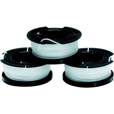 Lot de 3 Bobines de Rechange pour Coupe-Bordures, Déroulement Automatique, 30 m Fil Nylon Résistant, 1,5 mm - KZQ