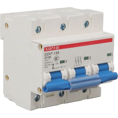 Disjoncteur miniature 3P 100A 400V Haute sécurité Protection contre les surcharges pour maison industrie (1/5)