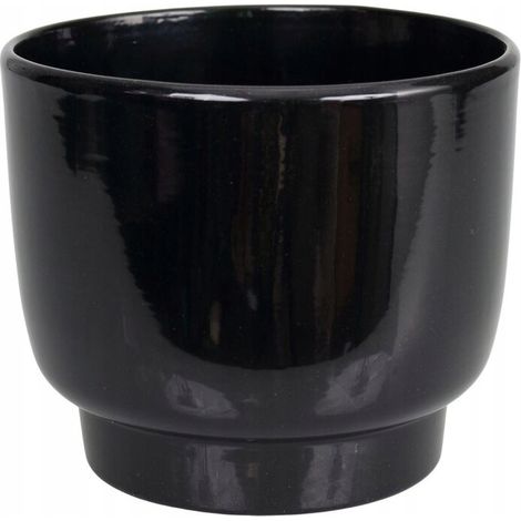 Couvercle de pot en céramique, noir, 15 x 13 cm