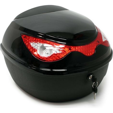 Top case 22 litres coffre pour moto scooter quad porte-bagage rangement noir (1/5)