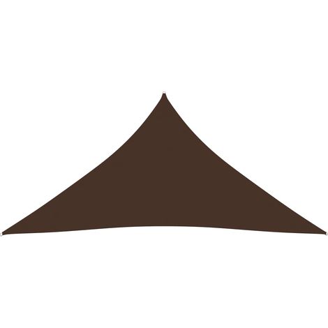 Voile d'ombrage, Protection Solaire, pour Jardin Terrasse Extérieur, Tissu Oxford triangulaire 3x3x3 m Marron OIB1813E (1/5)