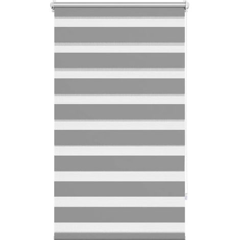 Maison Exclusive - Tenda a rullo zebra 90,9x150 cm Tessuto Larghezza 86,7 cm grigio
