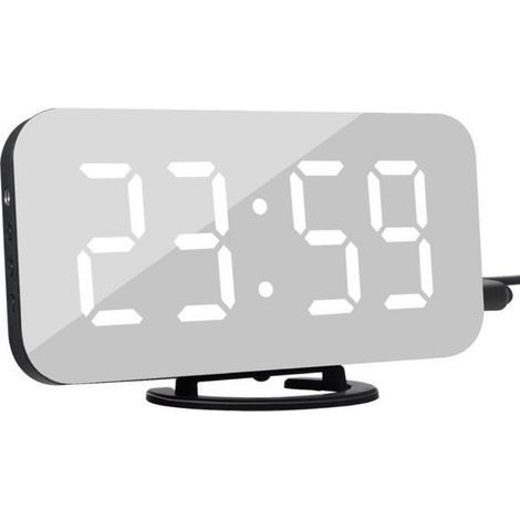 Digital LED Alarm Clock - MARSEE - Adjustable Brightness - Dual USB Ports (1/4)