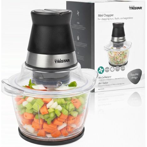 Tristar BL-4024 Tritatutto Elettrico 400W Contenitore Vetro 1L 4 Lame Acciaio Inox (1/5)
