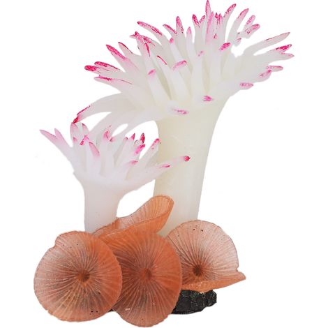 Corail Artificiel En Silicone Pour Aquarium - Décoration De Fond Souple Et Élastique - Résistant Eau Douce Et Salée - Lot De 1