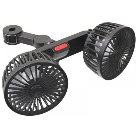 Doppelkopf-Autoventilator 5 V 2 A, USB-Ventilatorkühler mit 3 Geschwindigkeiten, Wind (1/5)
