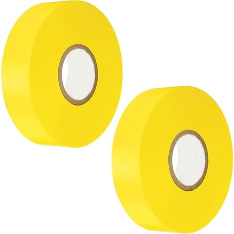 Dapetz ® Yellow Electrical Tape, 18mm x 33m, Strong Self-Adhesive PVC Insulation Tape for Insulating, Repairing and Protecting Electrical Wires, 2 Roll (1/5)