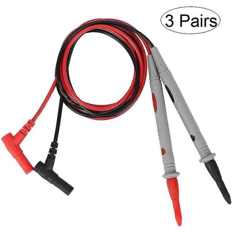 3 Paar 1000V 20A Multimeter-Messleitungen, Prüfspitzen, Zubehör für digitale Multimeter-Testgeräte