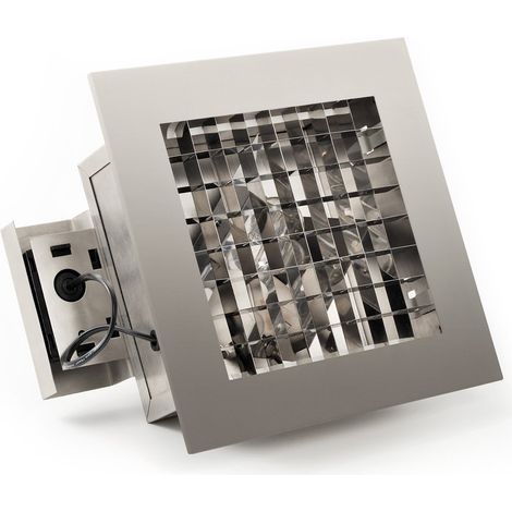 Konstsmide Recess Plafonnier extérieur carré contemporain encastrable en acier inoxydable, IP23 (1/3)
