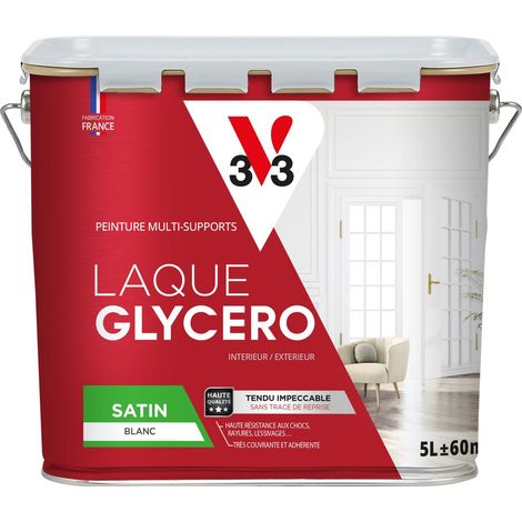 Peinture intérieur Laque Glycéro V33 Blanc Satin 5L