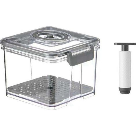 Contenant De Rangement Sous Vide - Pour Réfrigérateur Et Congélateur - Avec Bac D'égouttage Amovible - Capacité Élevée - 1 Pièce (1/5)