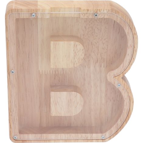 Tirelire en bois avec l'alphabet anglais, lettre B (1/5)