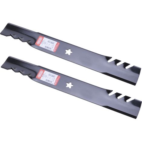 Jardiaffaires – Jeu de lames Oregon Gator Mulching 97cm – Fixation étoilée 5 pointes – Compatible tondeuses AYP – Système Gator pour coupe fine (1/3)