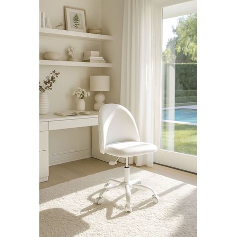 Sillas de escritorio - Silla White Vint Office - Blanco