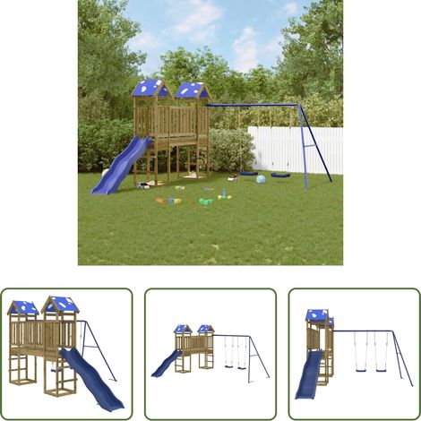 vidaXL Jeu en bois - Aire de jeux d'extérieur bois de pin imprégné (1/5)