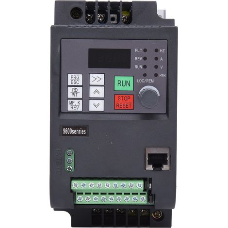 Variateur de fréquence universel 220VAC 1.5KW, inverseur monophasé vers triphasé 9600-1T-00150GB, convertisseur de vitesse pour moteur électrique (1/5)