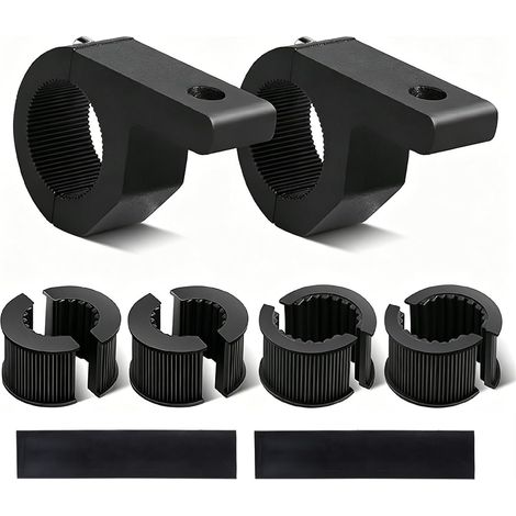 Collier Serrage Clignotants de Moto, Fixation Brise Vue,Collier Durite pour 0,75/1/1,25 Pouces,Avec Coussinets Antidérapants et écrous de Blocage,Adapté pare Chocs et Arceaux de Sécurité (1/5)