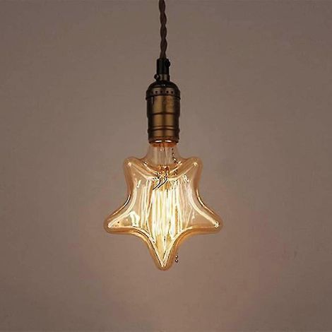 Lampe Edison rétro à incandescence E27 en forme d'étoile (blanc chaud 2700k) (1/5)
