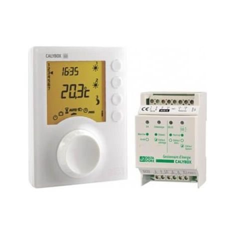 Delta Dore – Gestionnaire de chauffage connecté Calybox 230 – Programmation hebdomadaire – 3 zones – Compatible TYDOM 1.0 et 2.0 – Alimentation 230V