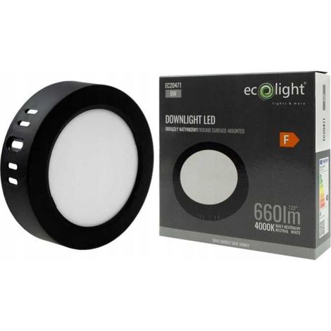 Downlight LED circular N/T 6W 4000K negro DL-1 (1/5)