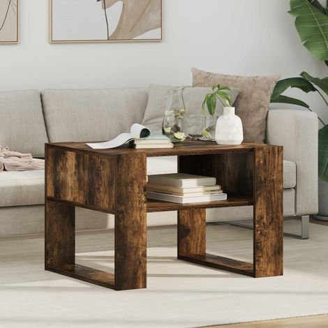Couchtisch Geräucherte Eiche 66 x 53 x 45 cm Holzwerkstoff