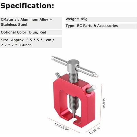 Extracteur de pignon de moteur RC - - Acier durable - Compact - Compatibilité HSP SCX10 - Sans bavure (1/4)