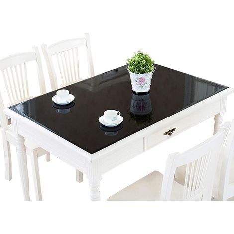 Nappe en PVC 40x180cm Noir Imperméable Anti-rayures pour Cuisine & Bureau