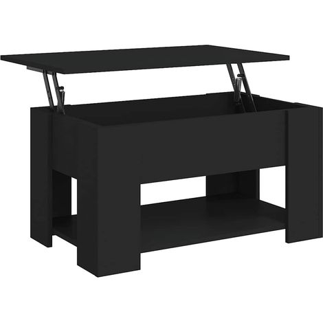 Coffee Table Black 79x49x41 cm Engineered Wood vidaXL