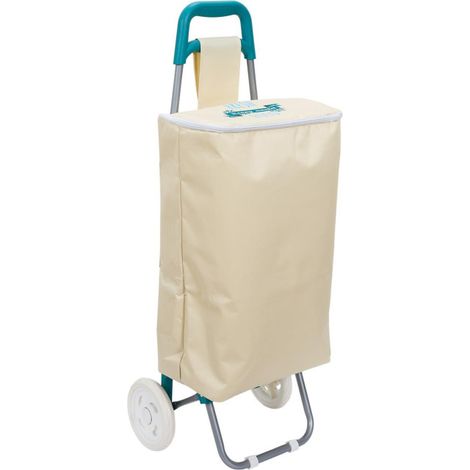 Chariot de Courses Isotherme Pliable 32 x 21 x 92 cm Grande Capacité Transport Facile - Livraison gratuite