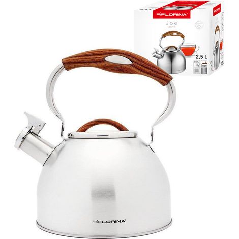 Florina Joe Edelstahl-Wasserkocher 2,5 l Induktionsgas