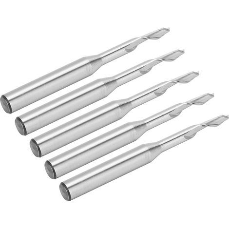 5-teiliges Hartmetall-Fräserset für CNC-Fräsen, Gravierfräser, Schaftfräser für Fräsmaschinen (1/5)