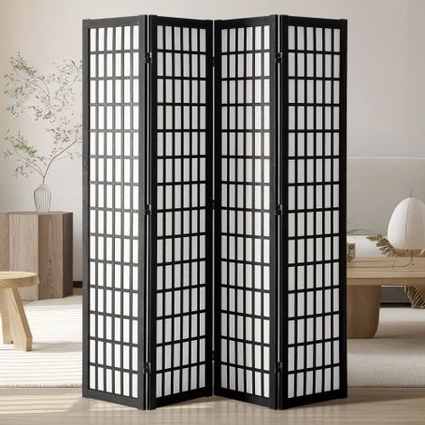 Cloison de Séparation Japonaise à 4 Panneaux Séparateur de Pièce (1/5)