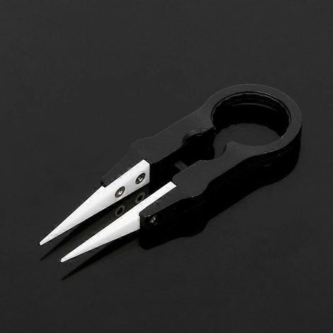 Pince à épiler multifonctionnelle OOTDTY avec tête isolante en céramique noire pour vaporisateur à vapeur (1/5)