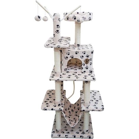 Kratzbaum Katzenbaum Katzenkratzbaum 155 cm Kletterbaum Spielbaum für Katzen Footprint (1/3)