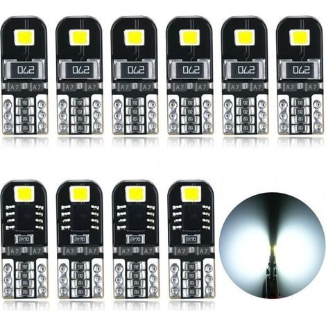 T10 LED 12V nicht polarisiert weiß W5W keilförmige Auto-Innenraumleuchte (Lise-Platte) (1/5)