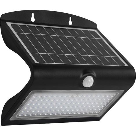 Applicare Led Solare 8w con Sensore di Presenza e Crepuscolo IP65 Nero