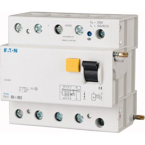 Bloc différentiel PBHT 4X80A 1A / AC EATON PBHT-80/4/1-F