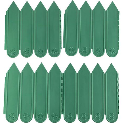 Lot de 10 Bordures de pelouse en Plastique - Bordure de Jardin Flexible - Clôture de Jardin Verte pour allée, Conception de Trottoir paysager, Bordure de pelouse extérieure (1/5)