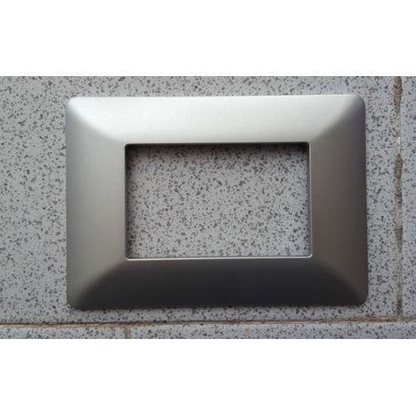 Trade Shop - ABS PLACCHETTE FÜR MATIX BTICINO COMPATIBILE 3 4 6 COLOR MODULEN - Hellgrau