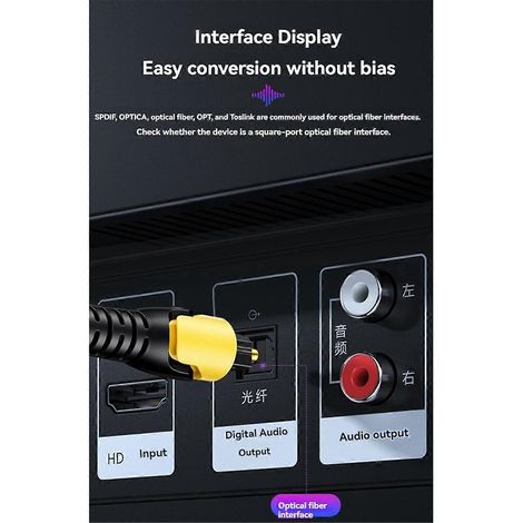 Câble audio numérique USB à fibre optique, port carré SPDIF vers 3,5 mm (1/5)