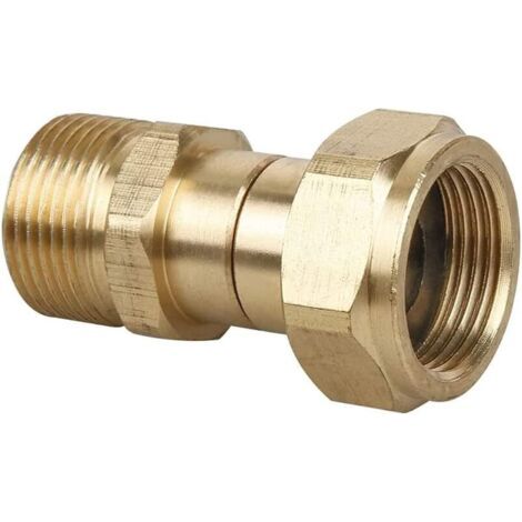 Raccord Tournant Mâle M22 pour Laveuse à Haute Pression 3000 PSI Coupleur pour Laveuse à Haute Pression - Connecteur à Filetage Interne 14mm/15mm (1/5)