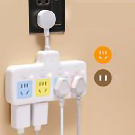Multiprise Extensible Colorée à 4 Prises pour Maison et Bureau - Flexible, Anti-Décharge et Design Double Face
